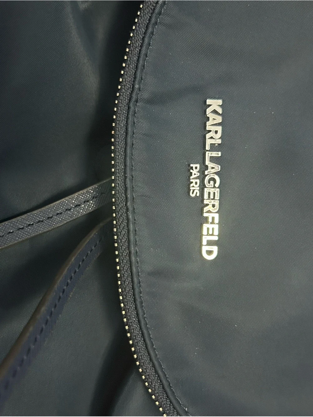 Karl Lagerfeld Navy Blue Backpack with Logo Accent